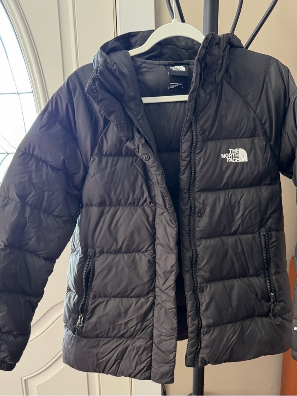The North Face Black Quilted Down Jacket with Logo
